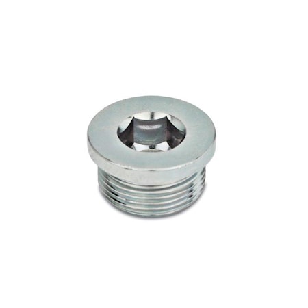 J.W. Winco DIN908-ST-G3/8-A Threaded Plug Steel 908-ST-G3/8-A